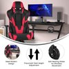 Flash Furniture Red LeatherSoft Gaming Chair with Roller Wheels CH-187230-1-Red-RLB-GG
